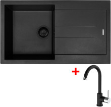 Sinks AMANDA 860 BL Nanoblack + MIX 35 Nanoblack 